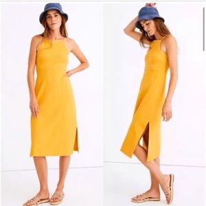 Madewell Knit Apron Cami Dress Yellow- Medium